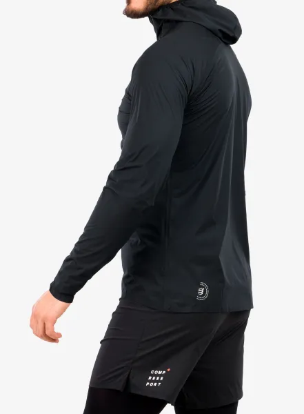 Pánska bežecká bunda Compressport Hurricane Waterproof 10/10 Jacket - black