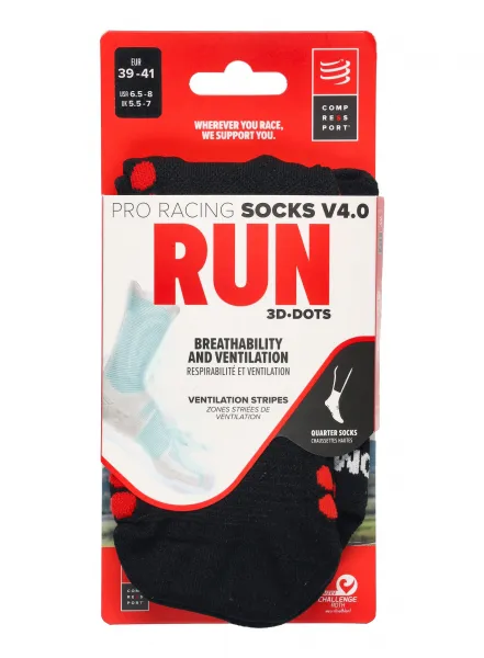 Compressport PRO RACING SOCK v4.0 RUN HIGH Bežecké ponožky, čierna, veľkosť