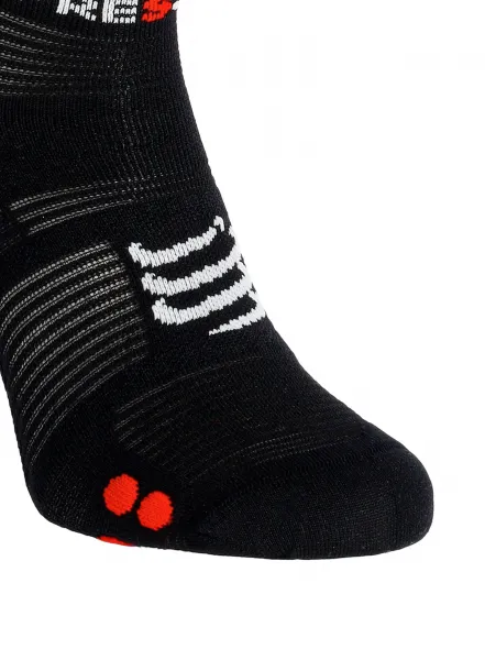 Ponožky Compressport Pro Racing Socks v4.0 Run Low - black/red