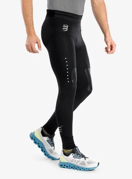 Compressport WINTER TRAIL UNDER CONTROL FULL TIGHTS M Pánske zateplené kompresné bežecké legíny, čierna, veľkosť
