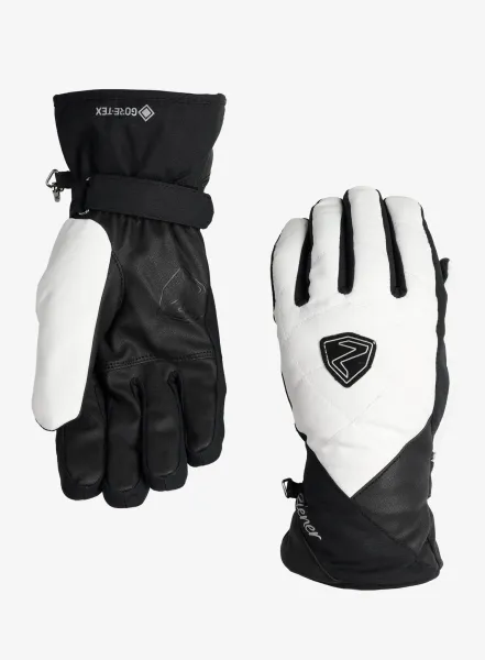Dámske lyžiarske rukavice Ziener Kamea GTX - white/black