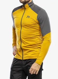Mikina na zips Hannah Enge - harvest gold/asphalt melange