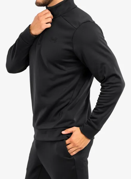 Mikina Under Armour UA Armour Fleece 1/4 Zip - black/black