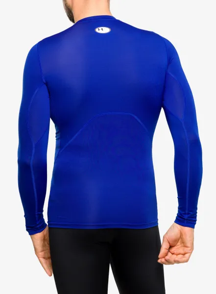 Funkčné tričko Under Armour HG Armour Comp LS - royal/white