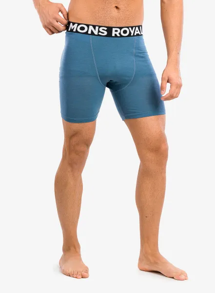 Boxerky Mons Royale Hold 'em Boxer - blue slate