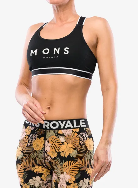 Športová podprsenka Mons Royale Stella X-Back Bra - black