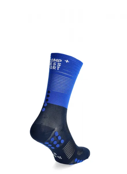 Bežecké ponožky Compressport Mid Compression Socks - blue lolite