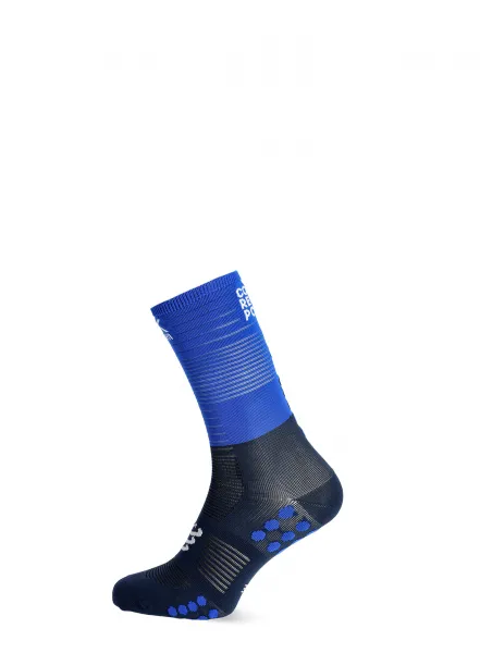Bežecké ponožky Compressport Mid Compression Socks - blue lolite