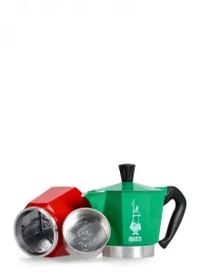 Turistický kávovar Bialetti Moka Express Italia 3TZ - red/grn
