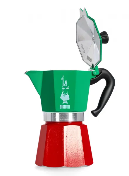 Turistický kávovar Bialetti Moka Express Italia 3TZ - red/grn