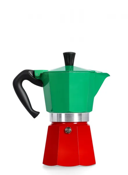 Turistický kávovar Bialetti Moka Express Italia 3TZ - red/grn