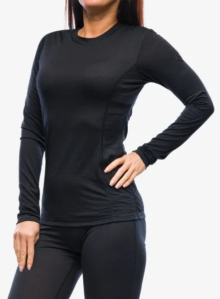 Funkčné tričko dámske Sensor Merino Air Tee LS - black/black