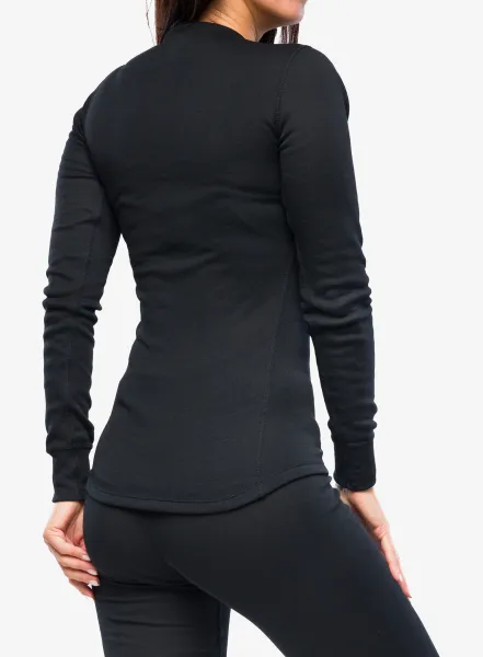 Funkčné tričko dámske Odlo Active Warm Eco BL Top Crew Neck LS - black