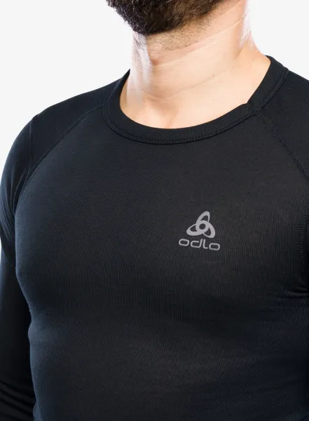 Funkčné tričko Odlo Active Warm Eco BL Top Crew Neck LS - black