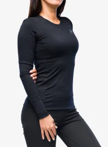 Funkčné tričko dámske Odlo Merino 200 BL Top Crew Neck LS - black
