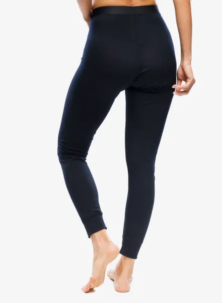 Dámske funkčné legíny Odlo Merino 200 BL Bottom Long - black