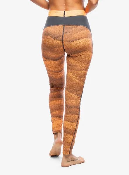 Dámske funkčné legíny Odlo Whistler Eco BL Bottom Long - live wire/india ink