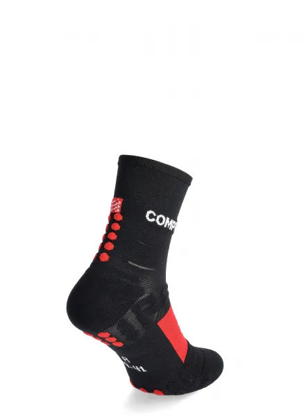 Ponožky na behanie Compressport Pro Racing Socks Winter Run - black/high risk red