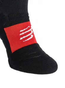Ponožky na behanie Compressport Pro Racing Socks Winter Run - black/high risk red
