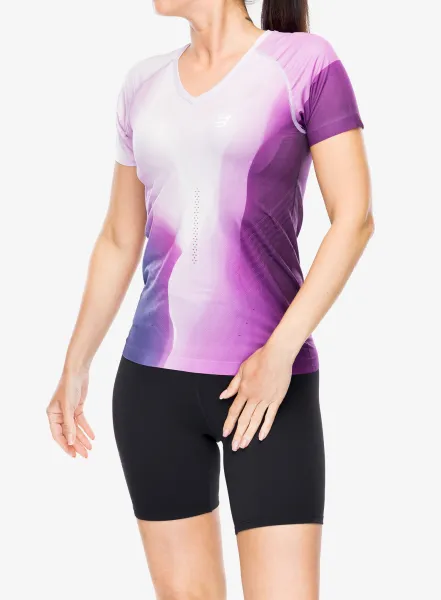 Bežecké tričko dámske Compressport Performance S/S T-Shirt - lilac
