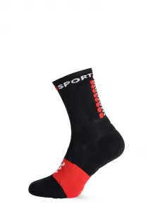 Ponožky na behanie Compressport Ultra Trail Socks v2.0 - black/red