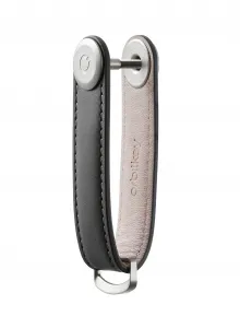 Krúžok na kľúče Orbitkey Leather - charcoal/grey