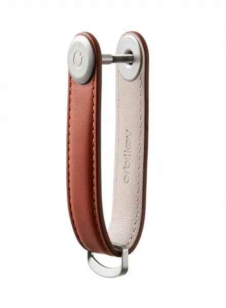Krúžok na kľúče Orbitkey Leather - cognac/tan