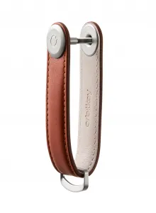 Krúžok na kľúče Orbitkey Leather - cognac/tan
