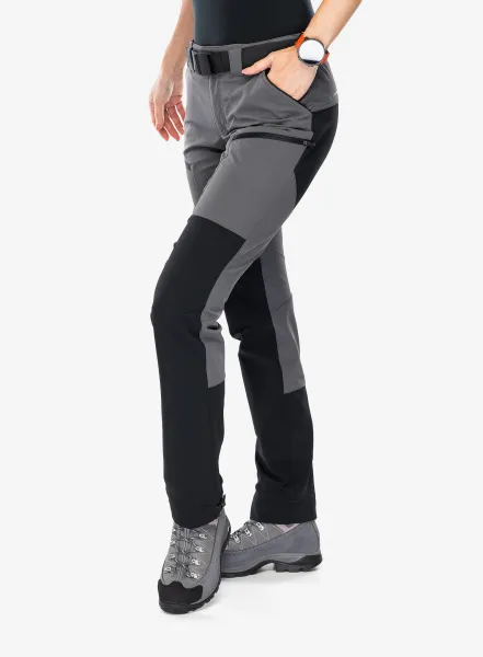 Dámske softshellové nohavice Hannah Torga - gray pinstripe/anthracite