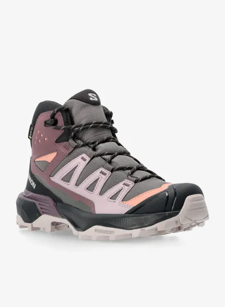 Turistické topánky dámske Salomon X Ultra 360 Mid GTX - plum/phantom/cork