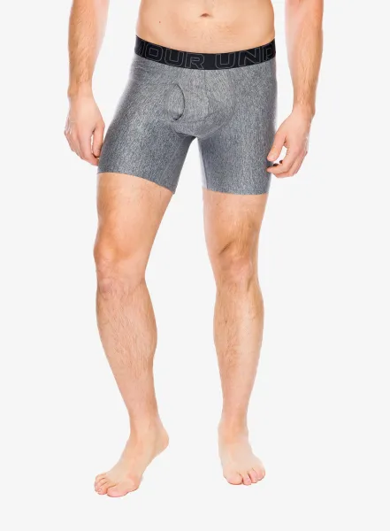 Boxerky Under Armour Performance Tech 6 in 3-Pack Boxerjock - red/castlerock full heather