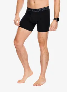Boxerky Under Armour Performance Cotton 6 in 3-Pack Boxerjock - black/black/steel