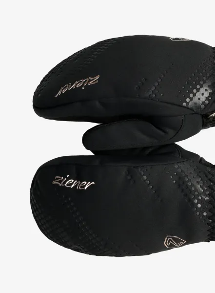 Dámske palčiaky Ziener Karoia WS PR Mitten - black/rose metallic