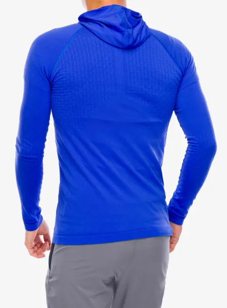 Mikina s kapucňou Compressport 3D Thermo Seamless Hoodie Zip - dazz blue