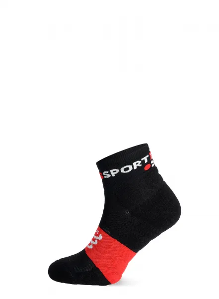 Bežecké ponožky Compressport Ultra Trail Socks v2.0 Low - black/red