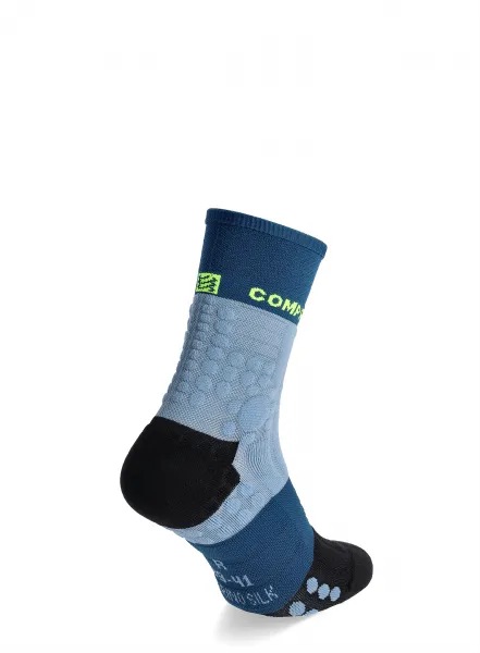Ponožky na behanie Compressport Pro Racing Socks Winter Trail - denim/poseidon