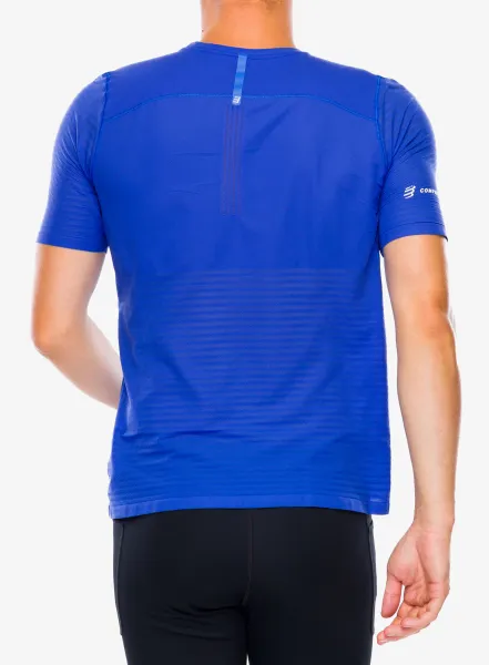 Bežecké tričko Compressport Pro Racing S/S Tshirt M - dazz blue
