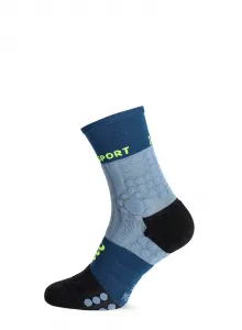 Ponožky na behanie Compressport Pro Racing Socks Winter Trail - denim/poseidon
