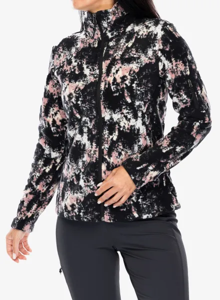 Mikina na zips dámska Columbia Fast Trek Printed Jacket - snowdrift timberwild