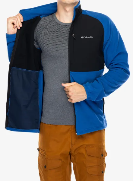 Mikina bez kapucne Columbia Sage Peak Full Zip Fleece - mountain blue/black