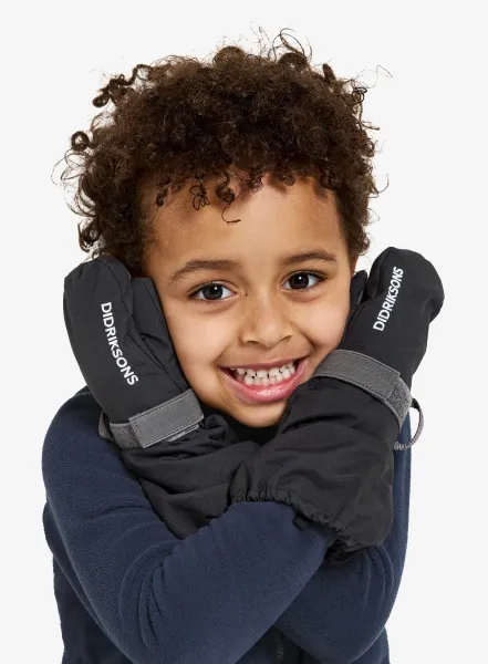 Rukavice detské Didriksons Biggles Mittens - black