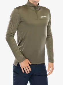 Mikina bez kapucne adidas TERREX Multi Half Zip Longsleeve Tee - olive strata