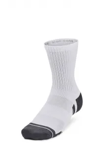 Ponožky Under Armour UA Performance Cotton 3 Pack Mid Crew - white/white/pitch gray