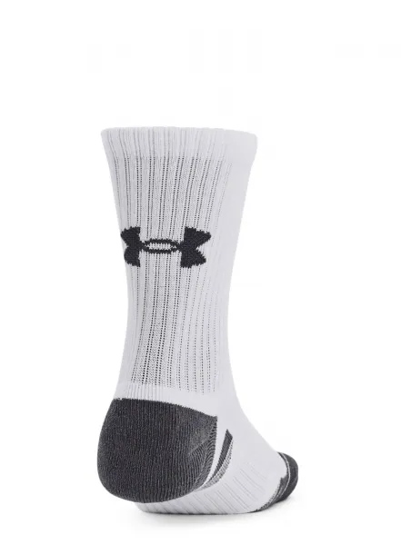 Ponožky Under Armour UA Performance Cotton 3 Pack Mid Crew - white/white/pitch gray