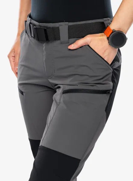 Dámske softshellové nohavice Hannah Torga - gray pinstripe/anthracite