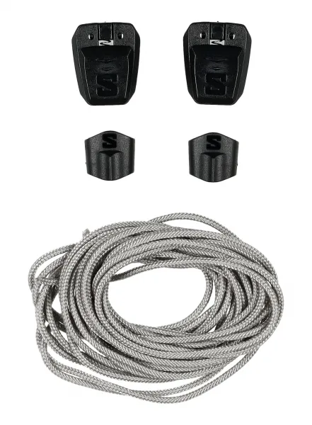 Šnúrky do topánok Salomon Quicklace Kit - silver/black
