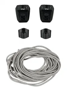 Šnúrky do topánok Salomon Quicklace Kit - silver/black