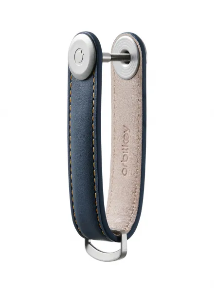 Krúžok na kľúče Orbitkey Leather - navy/tan