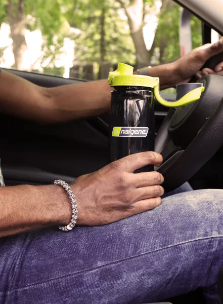 Turistická fľaša Nalgene On The Fly 24 oz (700 ml) - charcoal/lime