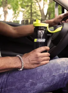 Turistická fľaša Nalgene On The Fly 24 oz (700 ml) - charcoal/lime